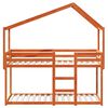 vidaXL Lit superpos&eacute; sans matelas cire marron 90x190 cm pin massif