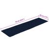 vidaXL Tapis d'escalier autocollants 15 pièces 76 x 20 cm Bleu marine Rectangulaire