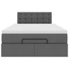vidaXL Lit ottoman avec matelas et LED gris fonc&eacute; 120x190 cm tissu