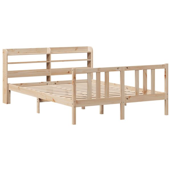 vidaXL Cadre de lit avec t&ecirc;te de lit sans matelas 150x200 cm