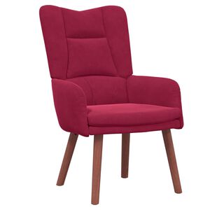 vidaXL fauteuil Bordeaux 63 x 67 x 94 cm Velours