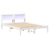 vidaXL Cadre de lit avec t&ecirc;te de lit Blanc 135 x 190 cm Pin massif