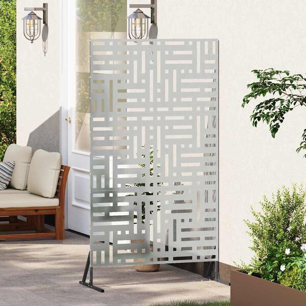 vidaXL &Eacute;cran de confidentialit&eacute; Gris 100 x 50 x 180 cm Acier