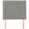 vidaXL Tête de lit Gris clair 80x5x118/128 cm Velours