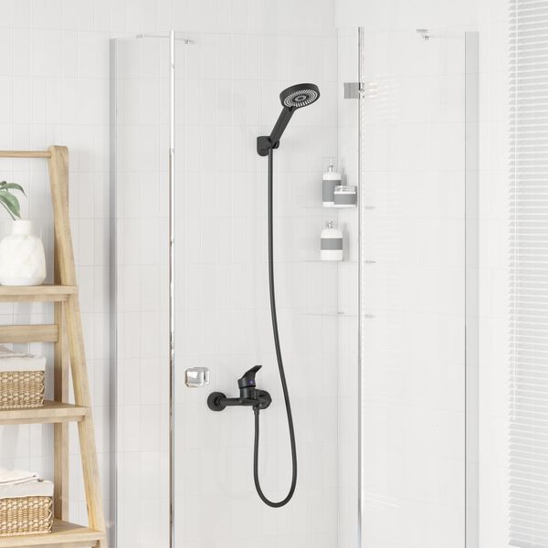 vidaXL Ensemble de Douche Noir G 1 / 2 pouces
