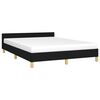 vidaXL Cadre de lit sans matelas noir 140x200 cm tissu