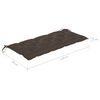 vidaXL Balancelle avec coussin taupe 120 cm Bois de teck solide
