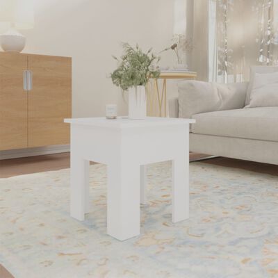 vidaXL Table basse blanc 40x40x42 cm bois d'ingénierie