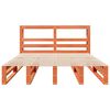 vidaXL Cadre de lit sans matelas cire marron 135x190cm bois pin massif