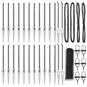 vidaXL Cl&ocirc;ture hexagonale avec poteau 50 x 0,4 m Gris Maille