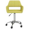 vidaXL Chaise pivotante de salle &agrave; manger Vert Tissu