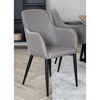 Venture Home Chaises &agrave; manger lot de 2 Comfort polyester noir et gris