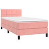 vidaXL Sommier &agrave; lattes de lit avec matelas et LED Rose 80x200 cm