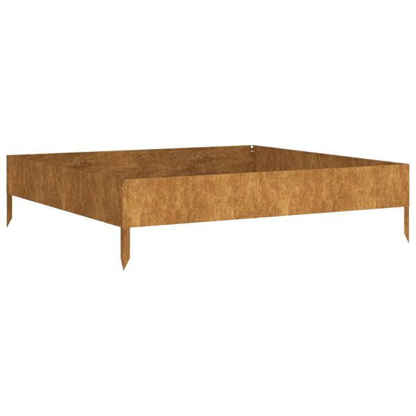 vidaXL Lit sur&eacute;lev&eacute; de jardin 100x100x26 cm acier corten