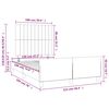 vidaXL Cadre de lit sans matelas taupe 120x190 cm tissu