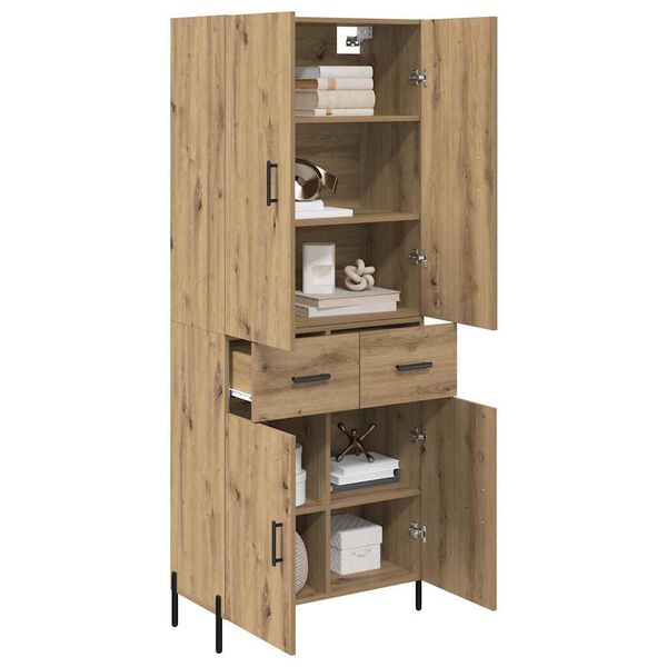vidaXL Haut Armoire Montage mural Ch&ecirc;ne artisanal 69,5 x 34 x 180 cm