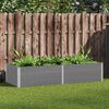 vidaXL Lit sur&eacute;lev&eacute; de jardin 250x100x54 cm WPC Gris