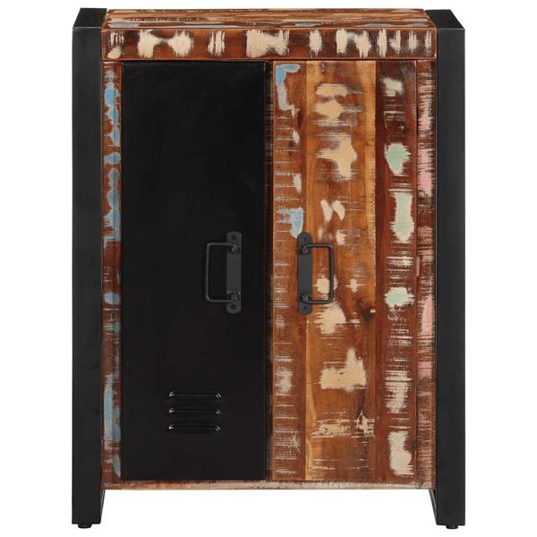 vidaXL Buffet multicolore 55x35x70 cm bois massif récupération