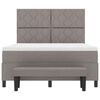 vidaXL Lit &agrave; ressorts avec matelas Taupe 160 x 200 cm tissu