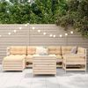 vidaXL Salon de jardin 7 pcs bois de pin massif