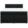 vidaXL Sommier &agrave; lattes de lit avec matelas Noir 140x200 cm Tissu