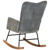 vidaXL Chaise &agrave; bascule gris vintage toile