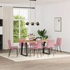 vidaXL Chaises &agrave; manger lot de 6 rose velours