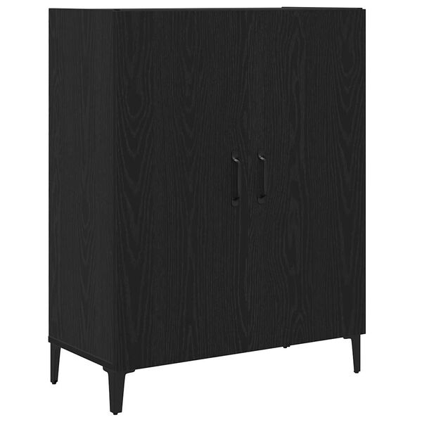 vidaXL Buffet ch&ecirc;ne noir 69,5x34x90 cm bois d'ing&eacute;nierie
