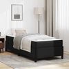 vidaXL Cadre de lit avec matelas Noir 90 x 200 cm tissu