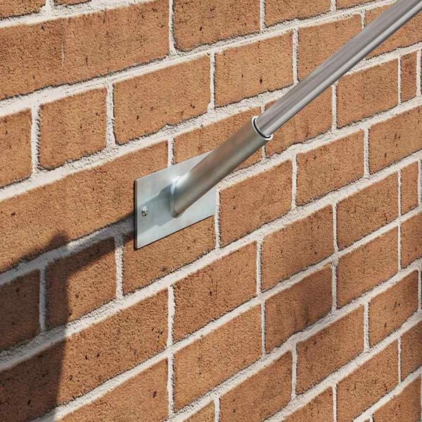 vidaXL Support de Drapeau Argenté 10,5 x 7,5 x 0,2 cm Acier