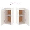 vidaXL Meubles TV 2 pcs Blanc Bois massif de pin