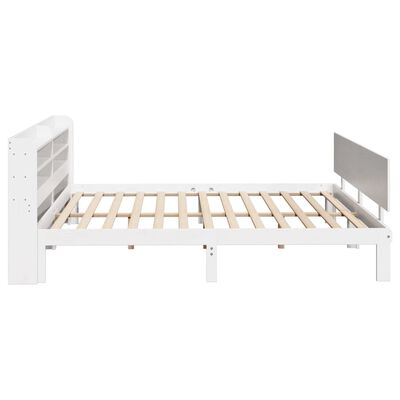 vidaXL Cadre de lit avec tête de lit sans matelas blanc 200x200 cm