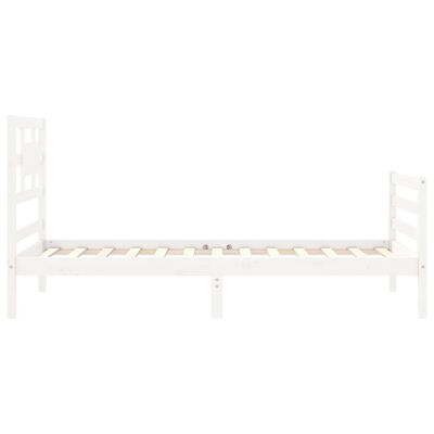 vidaXL Cadre de lit sans matelas blanc 90x200 cm bois massif