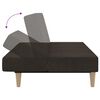vidaXL Canap&eacute;-lit &agrave; 2 places avec tabouret Marron fonc&eacute; Tissu