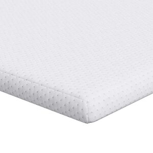 vidaXL Surmatelas Blanc 70 x 200 cm Tissu Jacquard