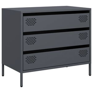 vidaXL Buffet anthracite 68x39x58,5 cm acier laminé à froid