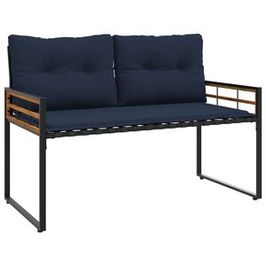 vidaXL Banc &agrave; couches en bois Uni Bleu marine 114 x 55 x 77 cm
