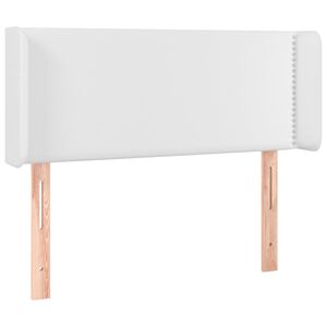 vidaXL T&ecirc;te de lit avec oreilles Blanc 103x16x78/88 cm Similicuir