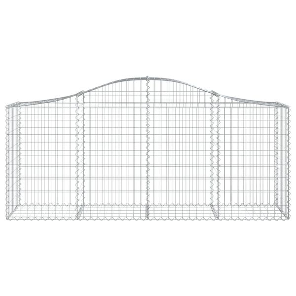 vidaXL Paniers à gabions arqués 6 pcs 200x50x80/100 cm Fer galvanisé