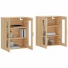 vidaXL Armoires murales 2 pcs ch&ecirc;ne sonoma bois d'ing&eacute;nierie