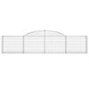 vidaXL Paniers &agrave; gabions arqu&eacute;s 10 pcs 300x30x60/80 cm Fer galvanis&eacute;