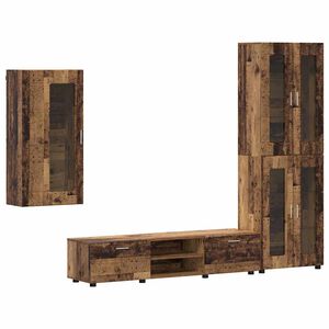 vidaXL Ensemble meuble TV FLORIN 3 pc Bois ancien Bois d'ing&eacute;nierie