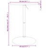 vidaXL Table de bar &Oslash;50x89,5 cm bois massif de h&ecirc;tre