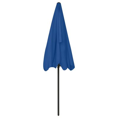 vidaXL Parasol de plage bleu azuré 200x125 cm