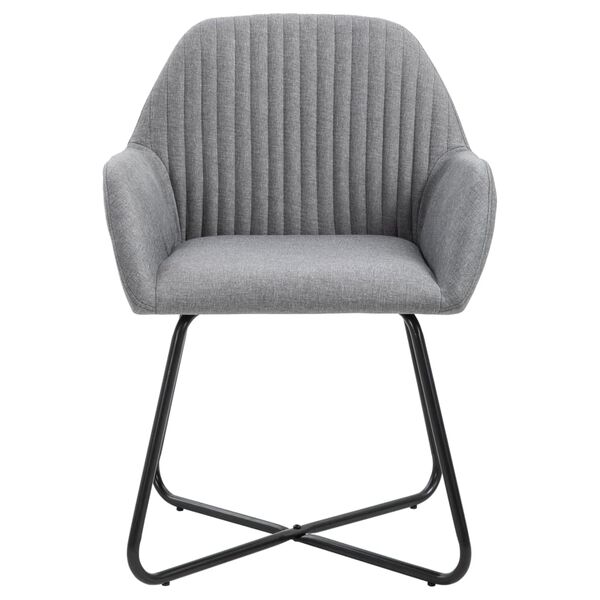 vidaXL Chaises &agrave; manger lot de 6 gris clair tissu
