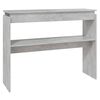 vidaXL Table console gris b&eacute;ton 102x30x80 cm bois d'ing&eacute;nierie