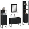 vidaXL Ensemble d&rsquo;armoires salle de bain 4 pcs noir bois d'ing&eacute;nierie