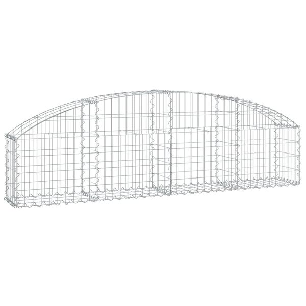 vidaXL Panier de gabions arqu&eacute; 200x30x40/60 cm Fer galvanis&eacute;