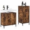 vidaXL Ensemble de mobilier de salle de bain 2 pcs Ch&ecirc;ne fum&eacute;