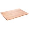 vidaXL Comptoir de salle de bain marron clair 80x60x2 cm bois trait&eacute;